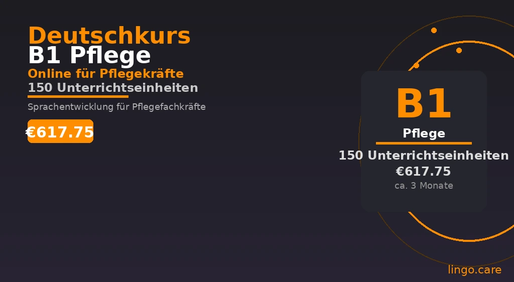 German B1 nursing course online for healthcare workers