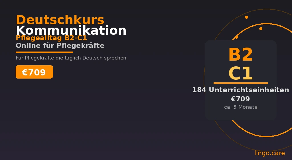 German communication course for healthcare professionals at B2-C1 level