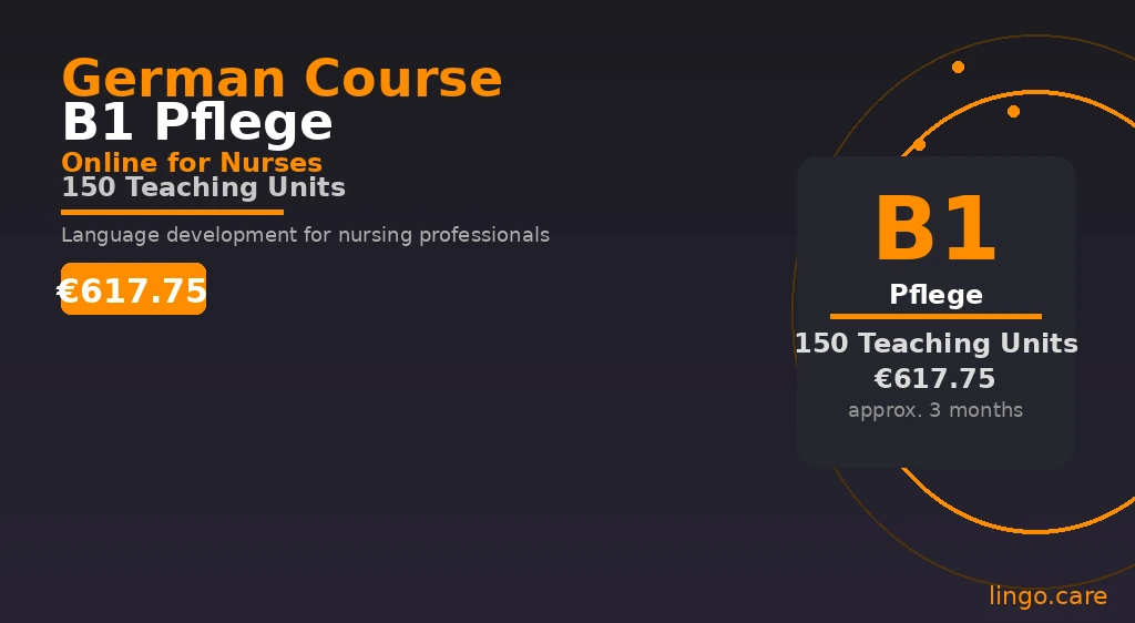German B1 nursing course online for healthcare workers