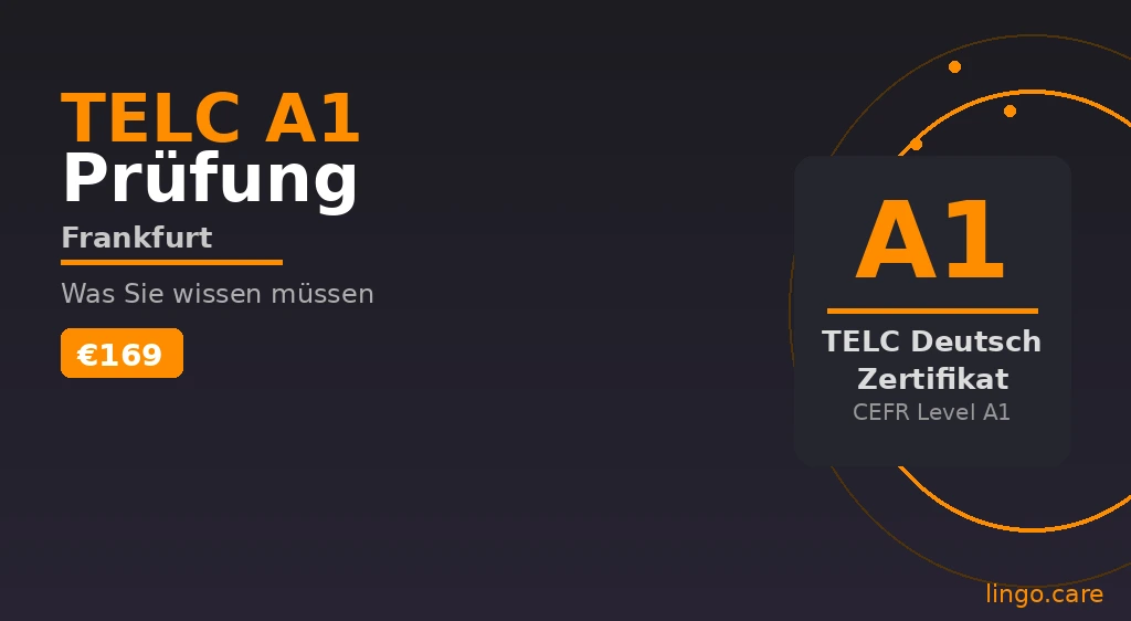 TELC A1 exam preparation materials for healthcare workers in Frankfurt