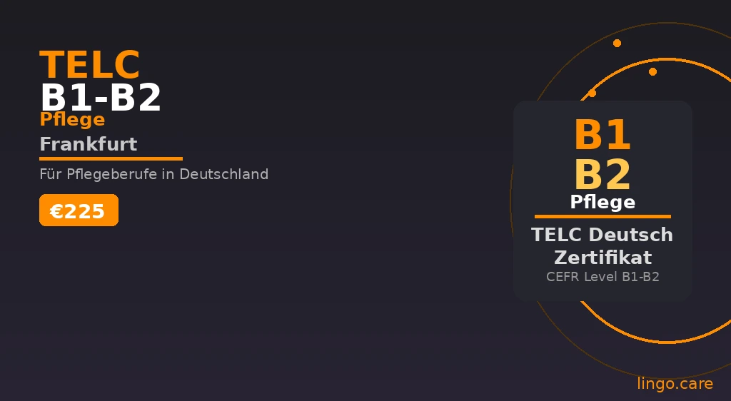TELC B1 B2 Pflege exam preparation course for healthcare workers in Frankfurt