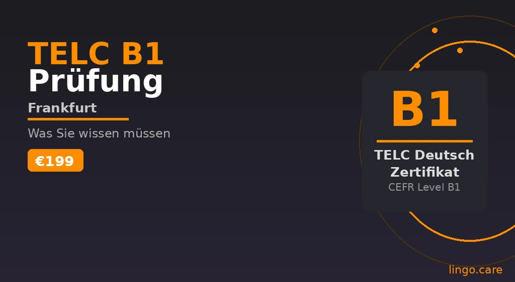 TELC B1 Prüfung exam preparation course in Frankfurt for healthcare workers