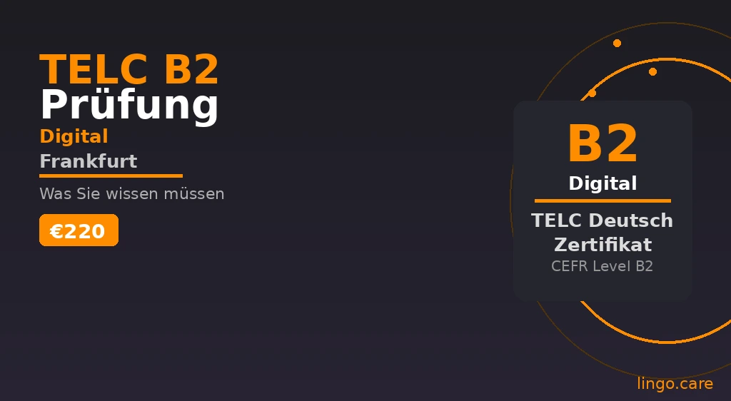 TELC B2 digital exam preparation course for healthcare workers in Frankfurt